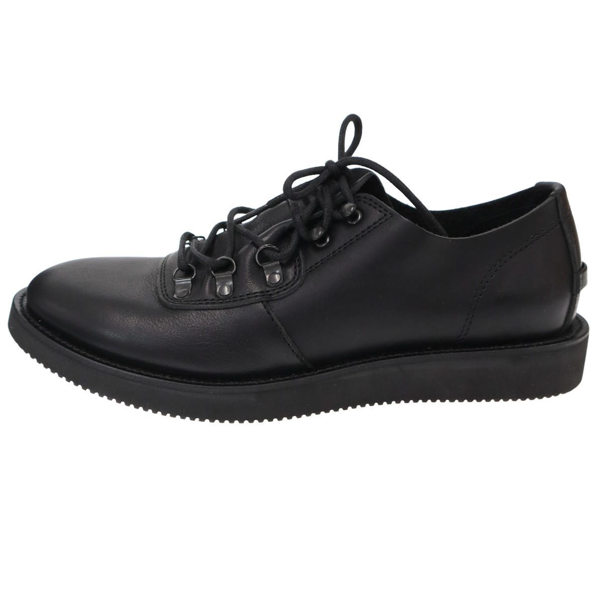 Yohji Yamamoto Pour Homme AW2026 Soft Smooth Leather Trekking Low Shoes, Black, Size 4, Boxed, view 2