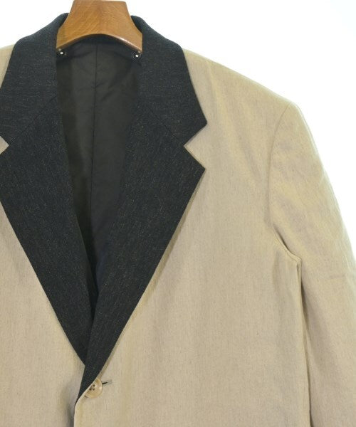 Yohji Yamamoto Pour Homme Colour Combination Long Jacket with Quilted Liner, Beige and Black, Size 2, view 3