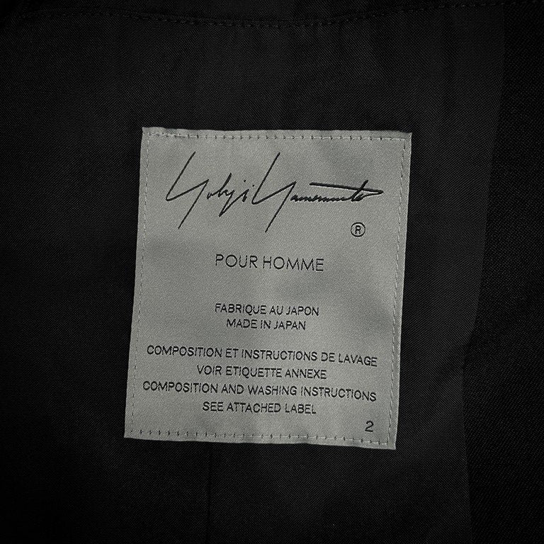 Yohji Yamamoto Pour Homme Replica AW2002 Wings Embroidery Peak Lapel Jacket, Limited Reissue, Black, Size 2, view 6