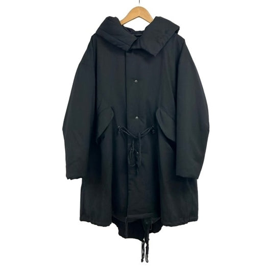 Y's AW2019 Hooded Fishtail Parka YC-C13-108, Wool Blend with Thinsulate Padding, Black, Size 1, view 1