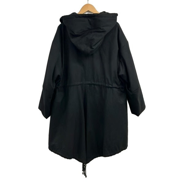 Y's AW2019 Hooded Fishtail Parka YC-C13-108, Wool Blend with Thinsulate Padding, Black, Size 1, view 2