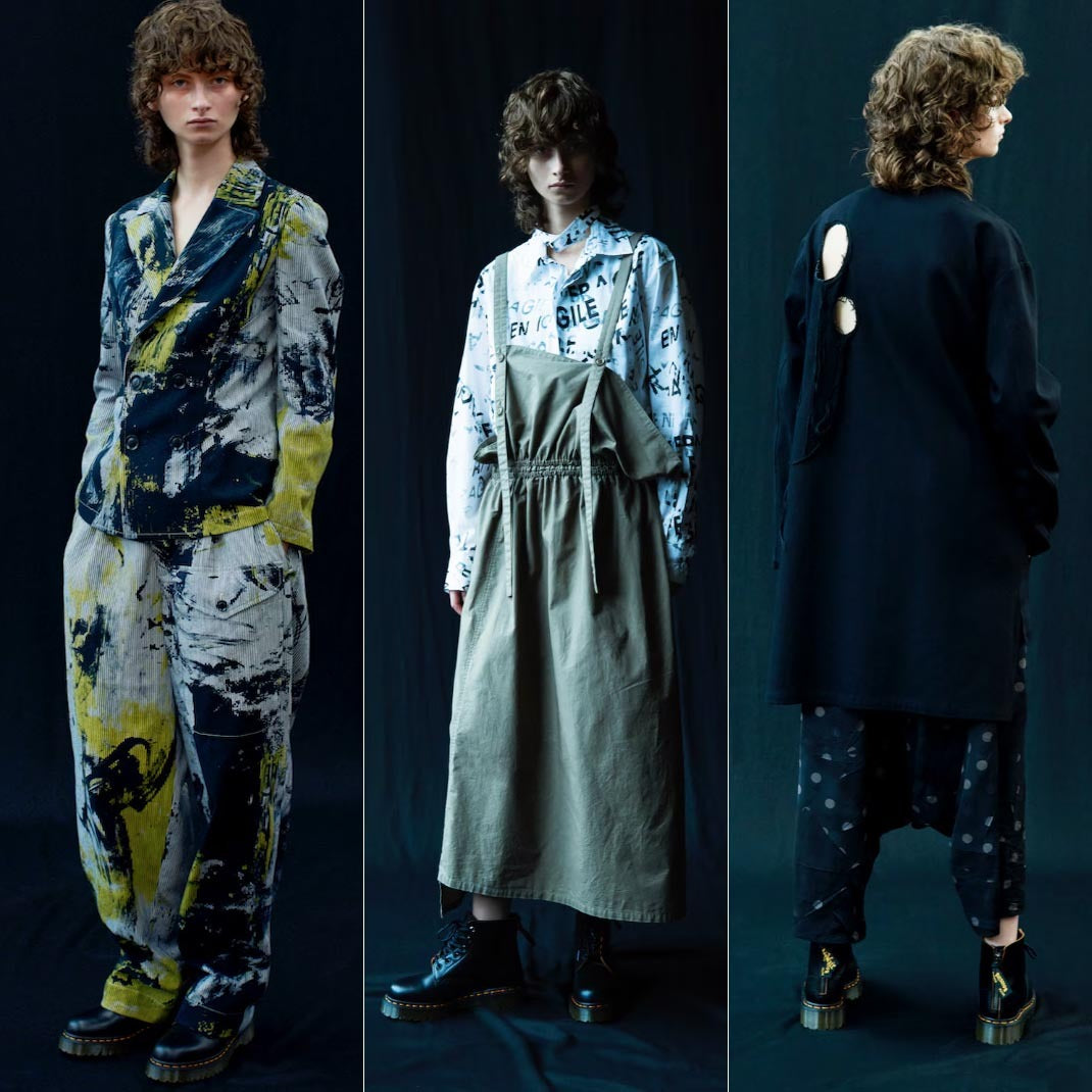 Y's Yohji Yamamoto x Dr. Martens SS2023 Y's 101 Six-Eye Back-Zip Leather Boots, Black, UK 4, view 1