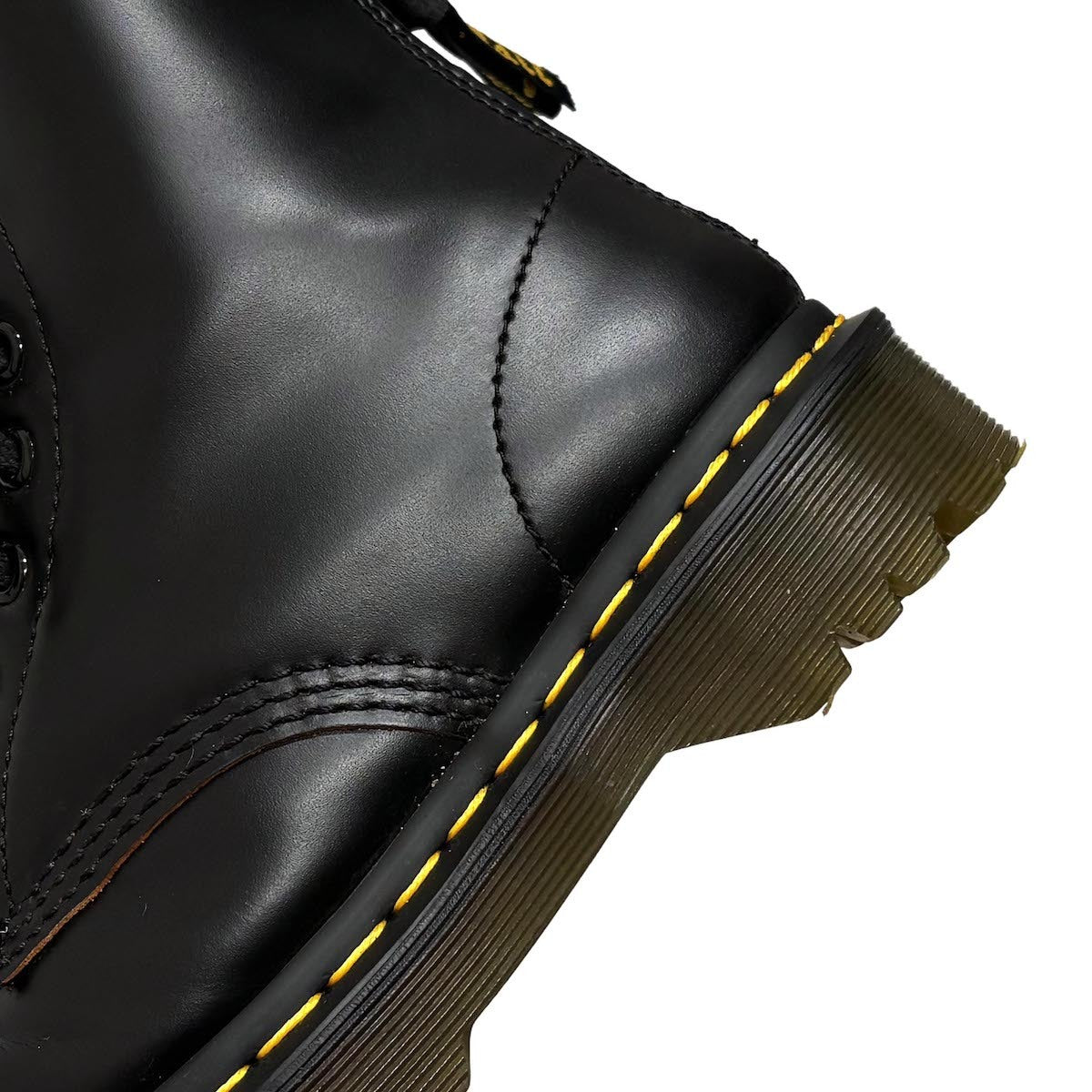 Y's Yohji Yamamoto x Dr. Martens SS2023 Y's 101 Six-Eye Back-Zip Leather Boots, Black, UK 4, view 6