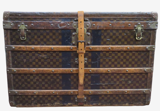 Louis Vuitton Antique Damier Canvas Travel Trunk, Early Checkerboard, Late 19th Century, 85.5 cm