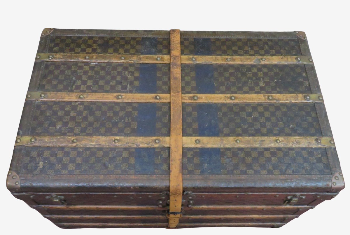 Louis Vuitton antique Damier travel trunk, view 2 of 10