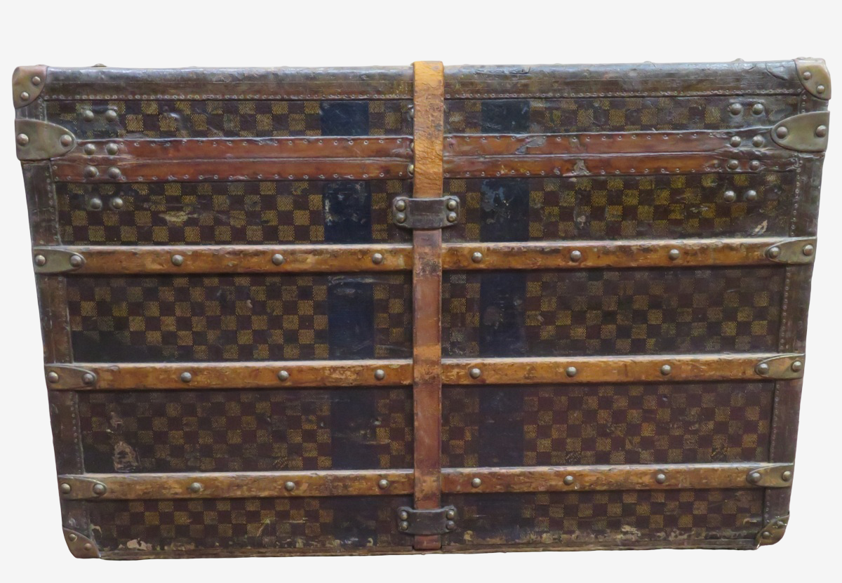 Louis Vuitton antique Damier travel trunk, view 3 of 10