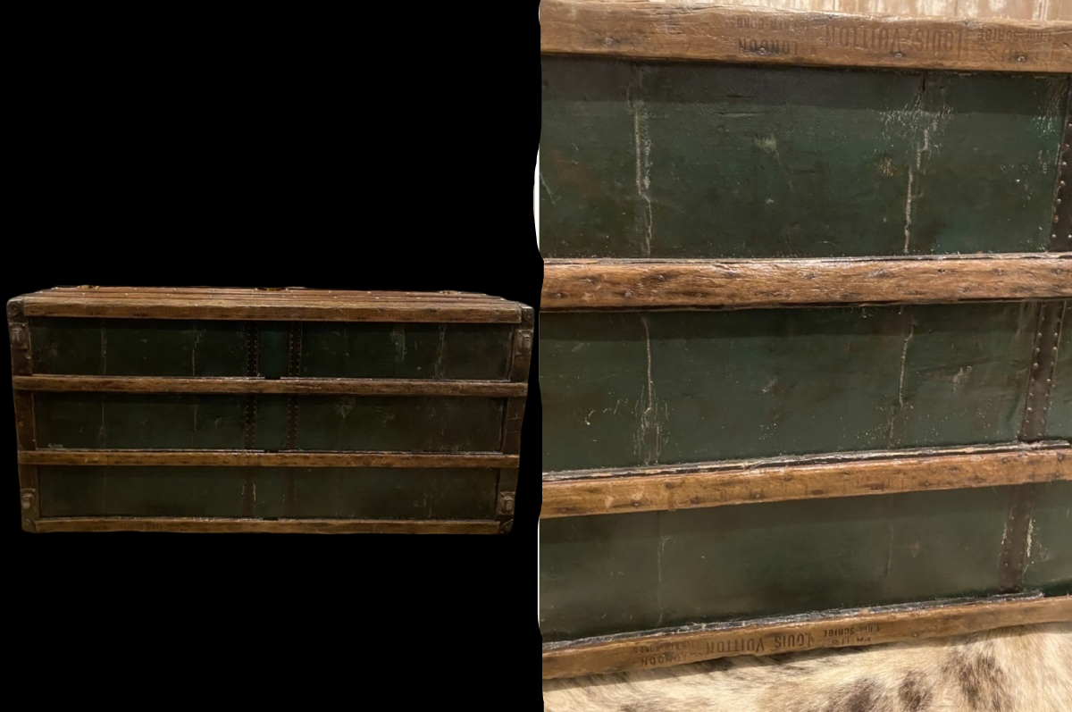 Louis Vuitton Monogram footlocker trunk, attributed 1896, view 5 of 10