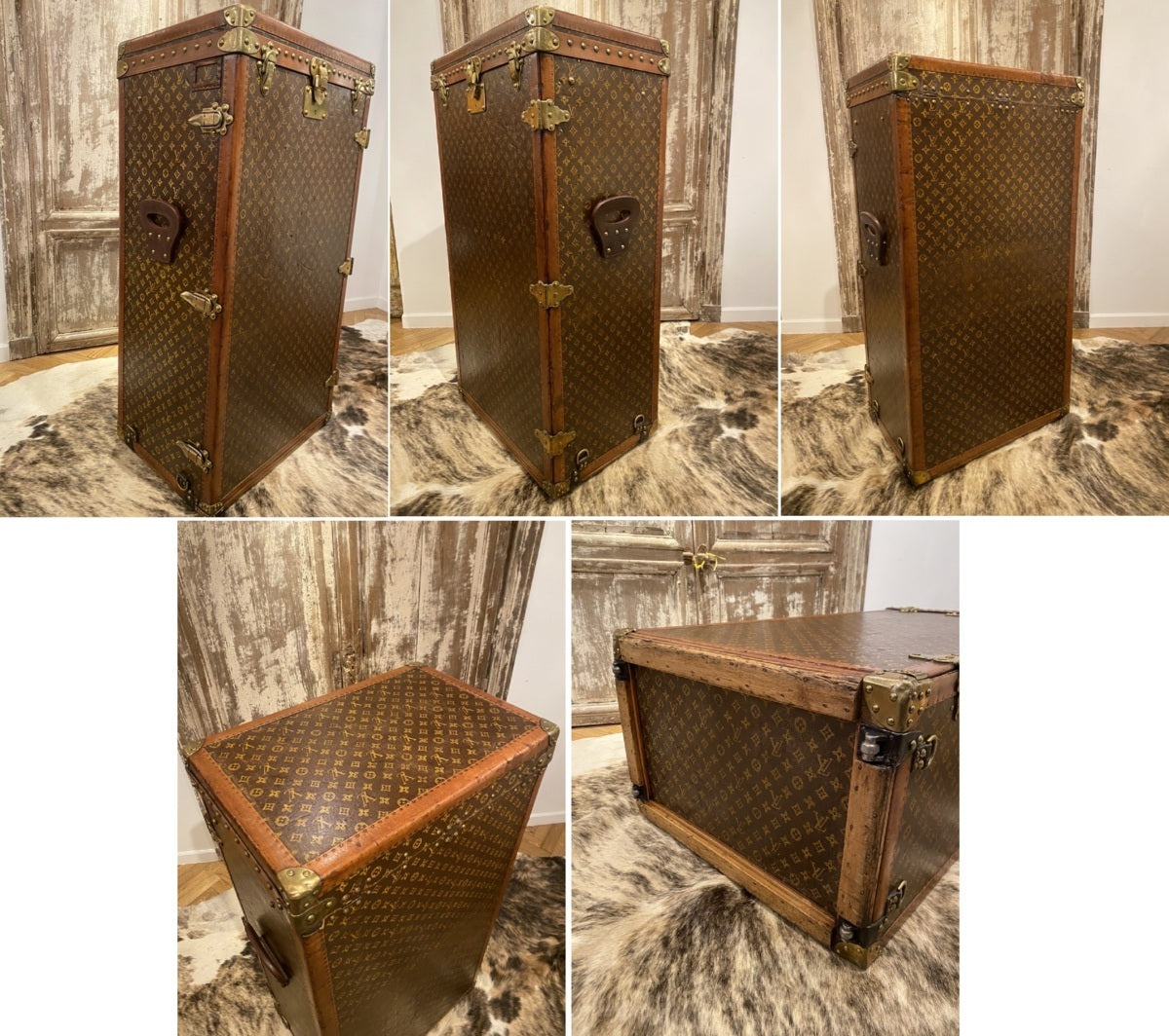 Louis Vuitton 1930s wardrobe trunk No. 160990, view 3 of 9