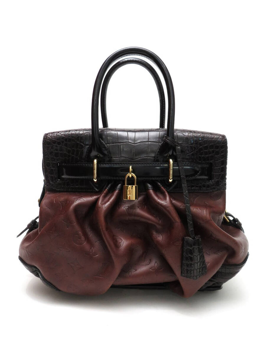 Louis Vuitton Les Extraordinaires City Steamer, Moka Embossed Monogram Calfskin with Black Alligator, 2006