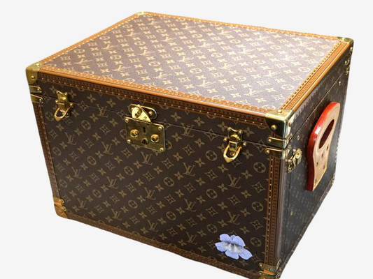 Louis Vuitton Monogram Jewelry Case Trunk, Fitted Tray Interior, Gold-Tone Hardware, Near-Unused