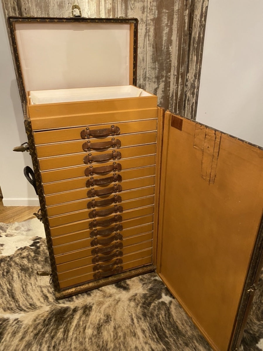 Louis Vuitton 1930s multi-drawer wardrobe trunk, view 2 of 9