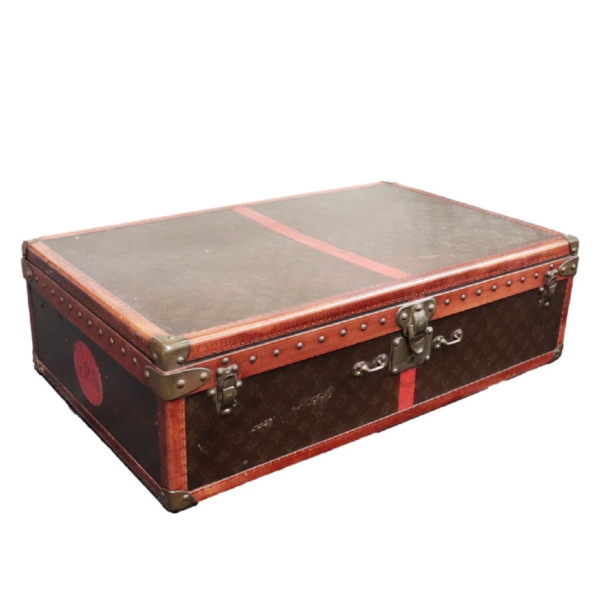 Louis Vuitton Vintage Monogram Canvas Trunk, 75 cm, Brown with Gold-Tone Hardware