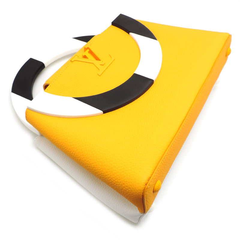 Louis Vuitton × Daniel Buren ArtyCapucines MM in yellow, view 3 of 10