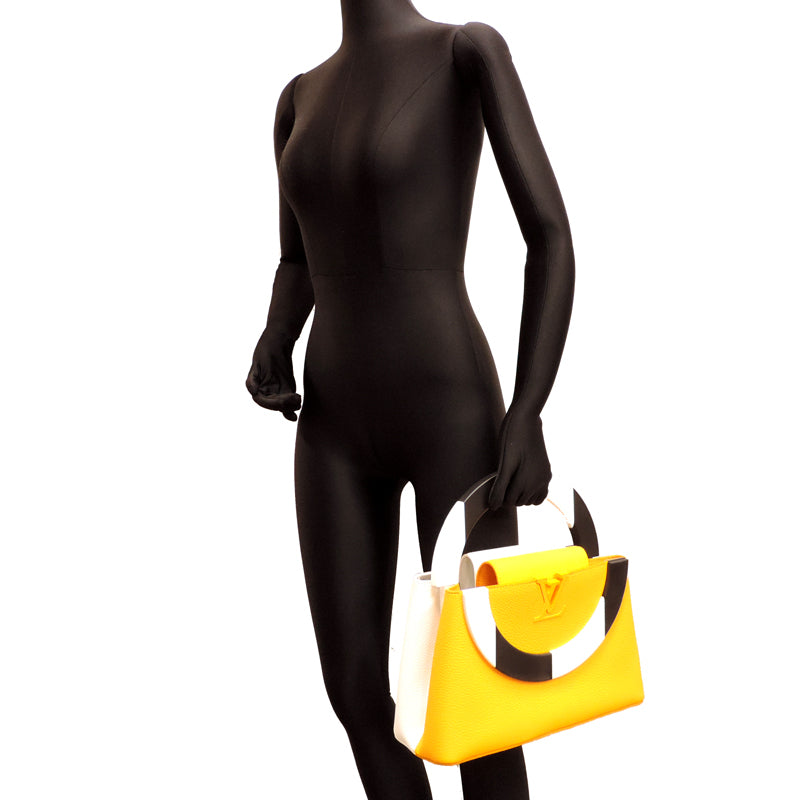 Louis Vuitton × Daniel Buren ArtyCapucines MM in yellow, view 4 of 10