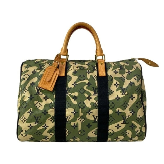 Louis Vuitton × Takashi Murakami Speedy 35 M95773, Monogramouflage Camouflage Canvas, 2008