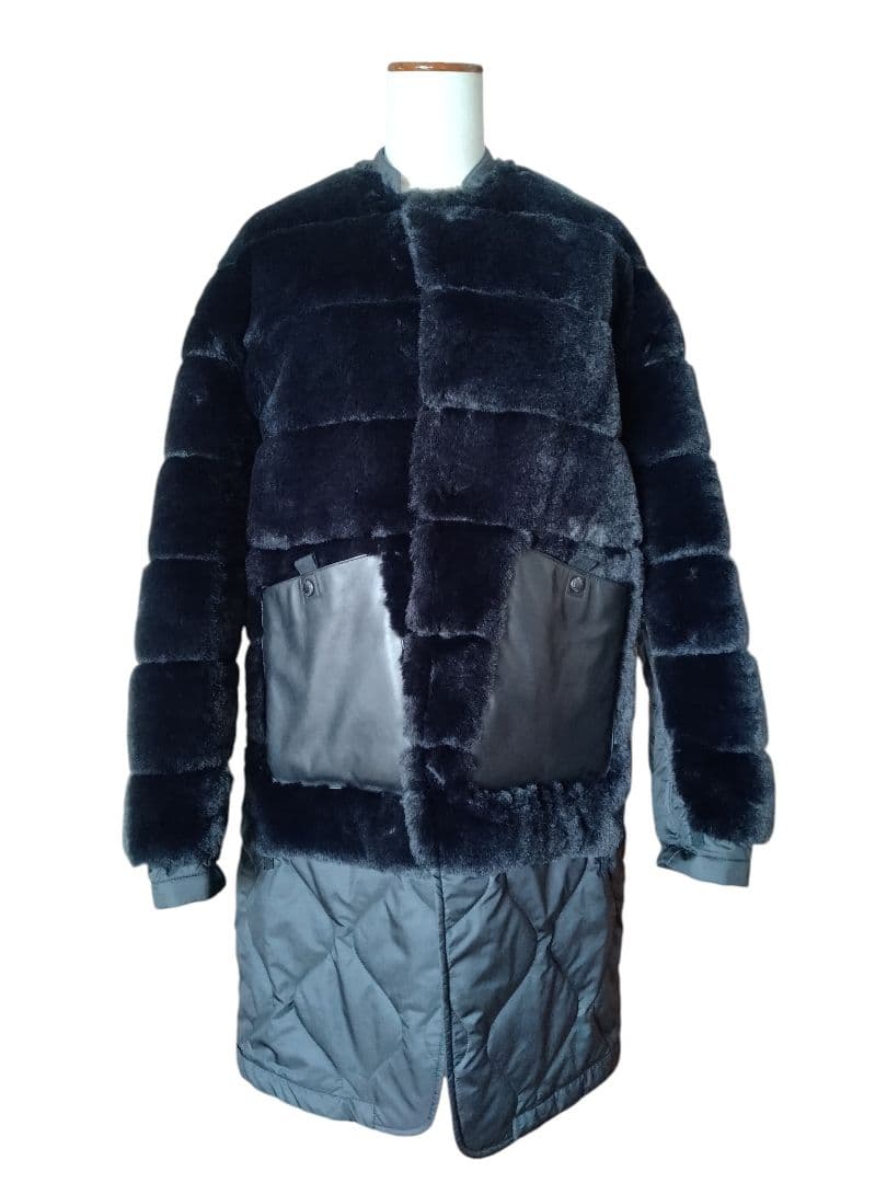 JUNYA WATANABE COMME des GARÇONS AD2022 Faux Fur and Quilted Long Coat JJ-C008, view 1
