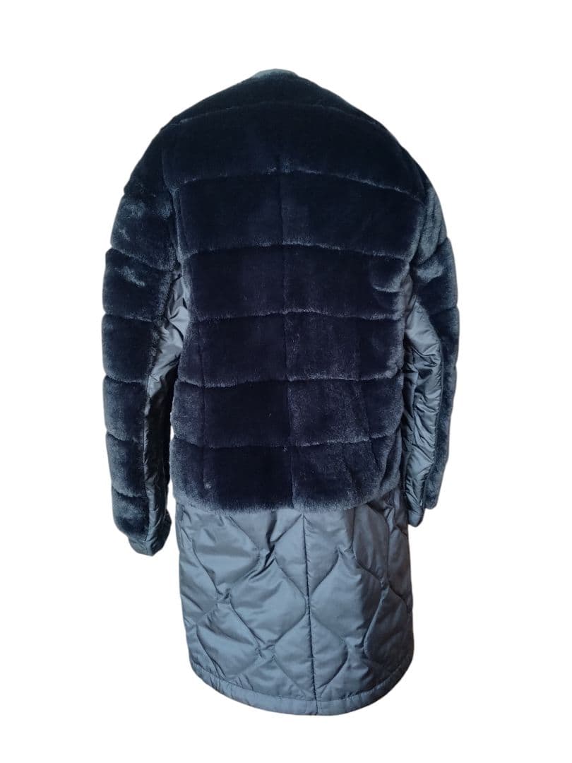 JUNYA WATANABE COMME des GARÇONS AD2022 Faux Fur and Quilted Long Coat JJ-C008, view 2