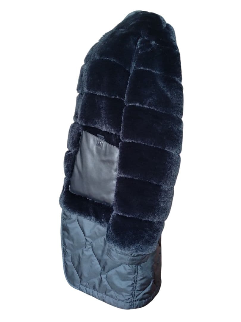 JUNYA WATANABE COMME des GARÇONS AD2022 Faux Fur and Quilted Long Coat JJ-C008, view 3