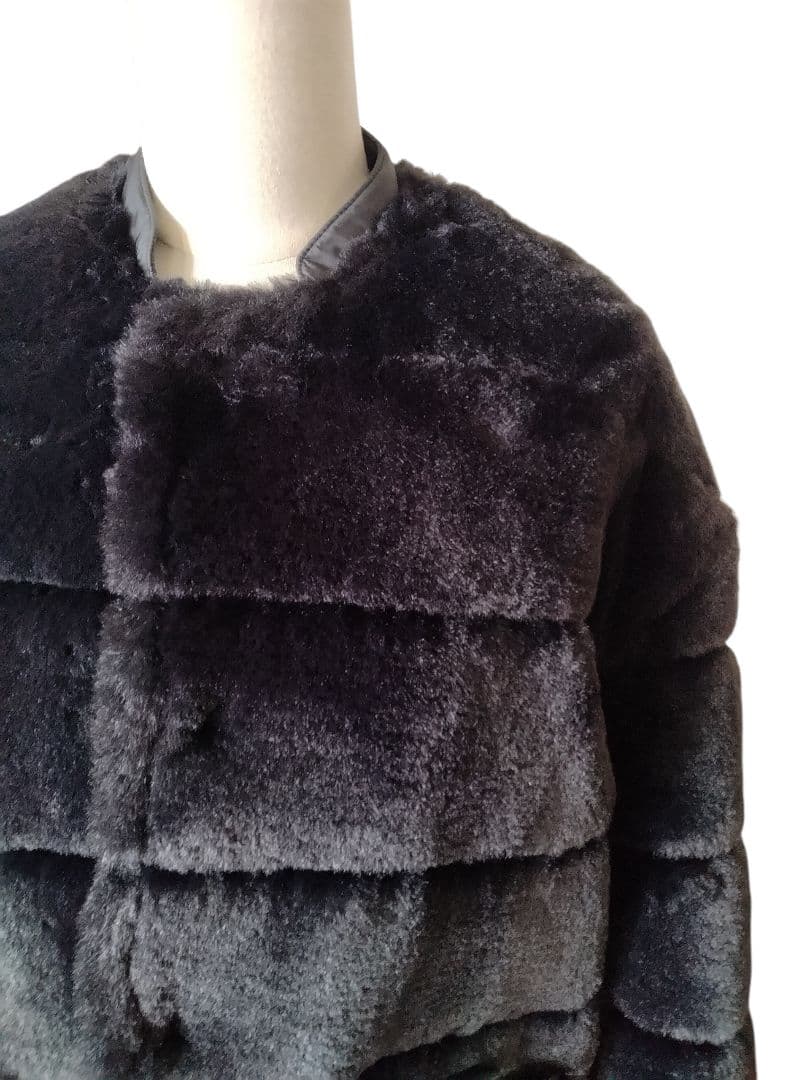 JUNYA WATANABE COMME des GARÇONS AD2022 Faux Fur and Quilted Long Coat JJ-C008, view 4