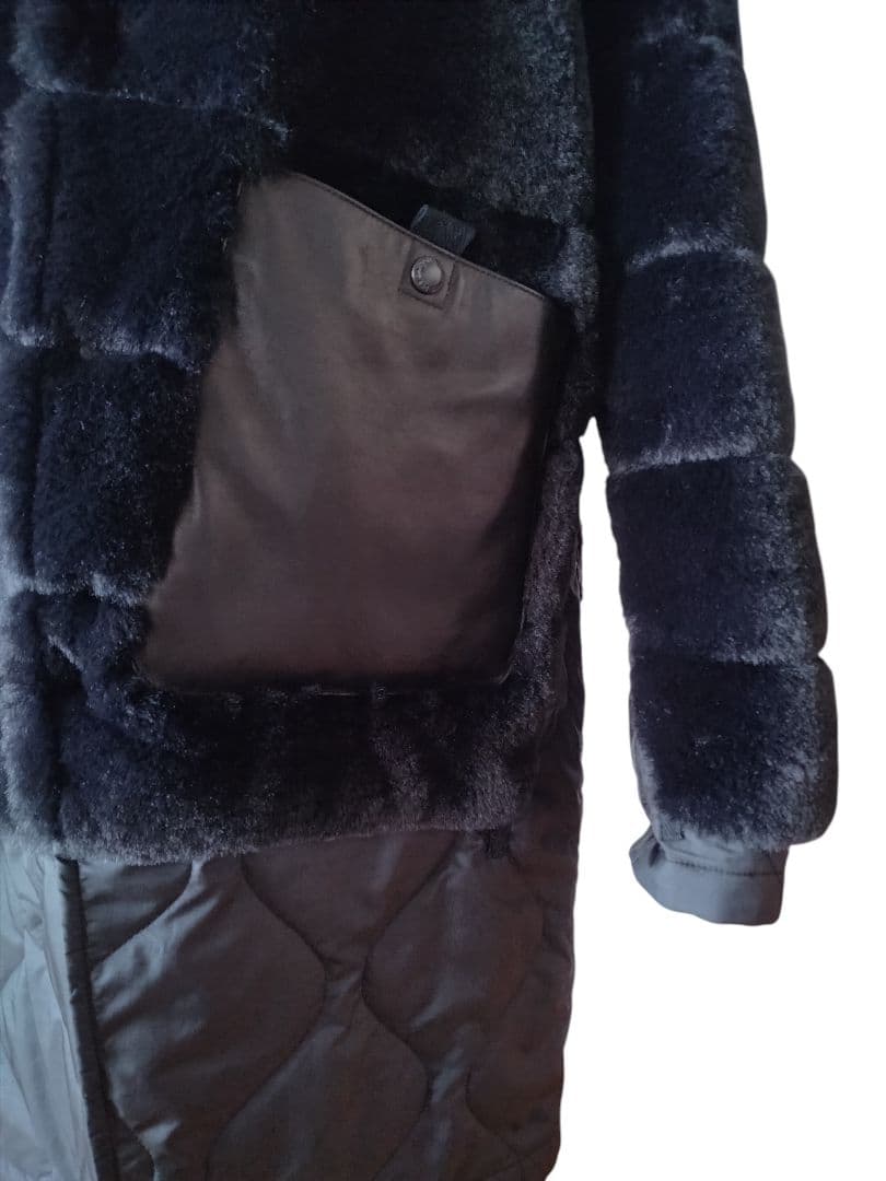 JUNYA WATANABE COMME des GARÇONS AD2022 Faux Fur and Quilted Long Coat JJ-C008, view 5