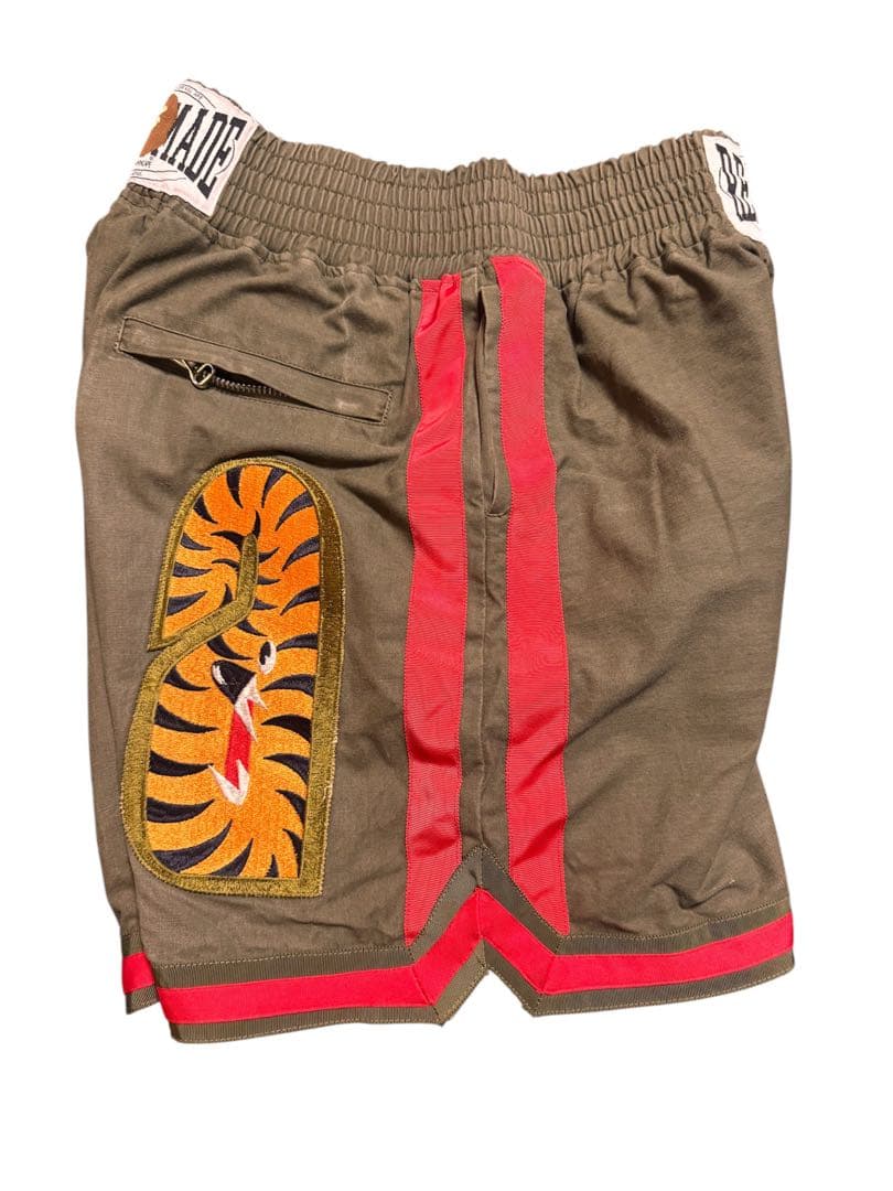 READYMADE × A BATHING APE Shark Shorts with Tiger Patch and Chenille WGM, view 2