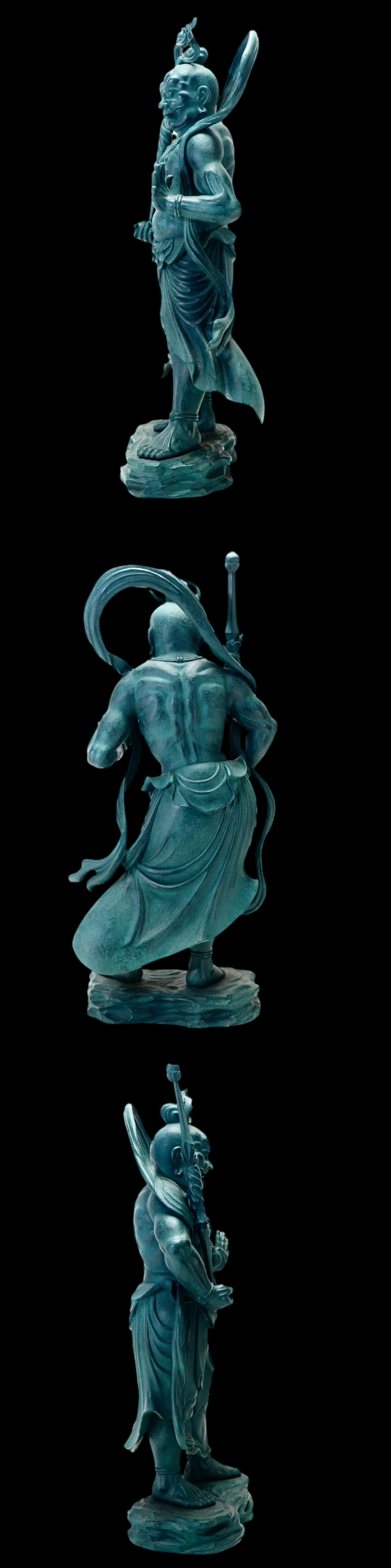 Monumental Nio Guardian Deva Kings (Agyō & Ungyō) — Bronze Casting, Matsuhisa Sohrin School Attribution, Pair, 61cm, Japan