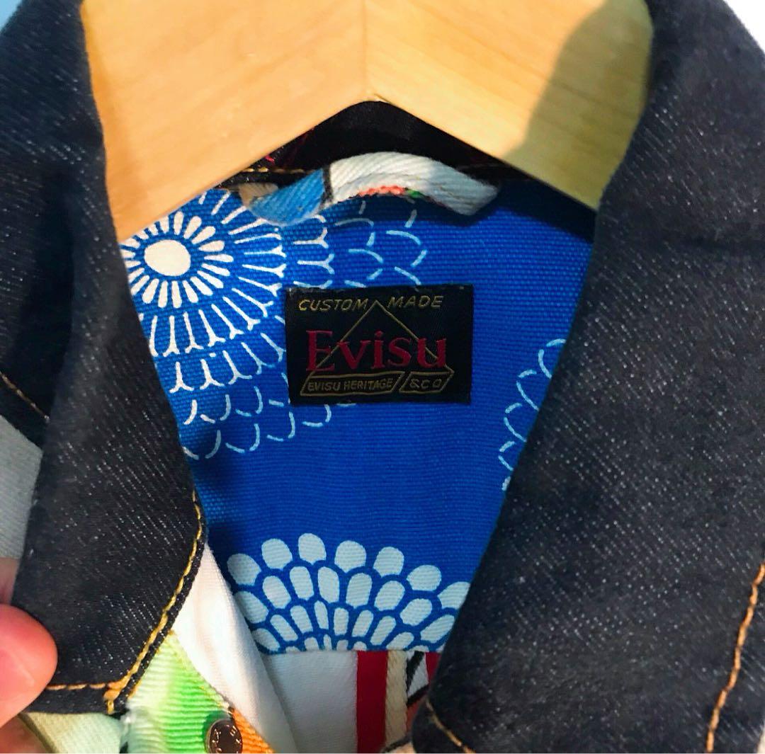 Rare EVISU Custom Made Godhead & Oni Festival Art • Kamome Pocket • Full Graphic Jacket • Archive Streetwear • Size S 170/100C