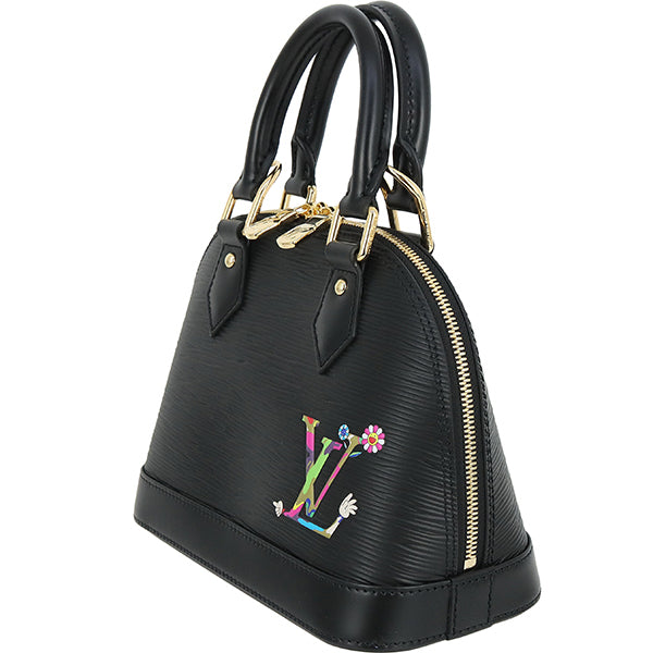 Louis Vuitton x Takashi Murakami Alma BB M13670 Black Epi Leather Panda Charm 2WAY Bag