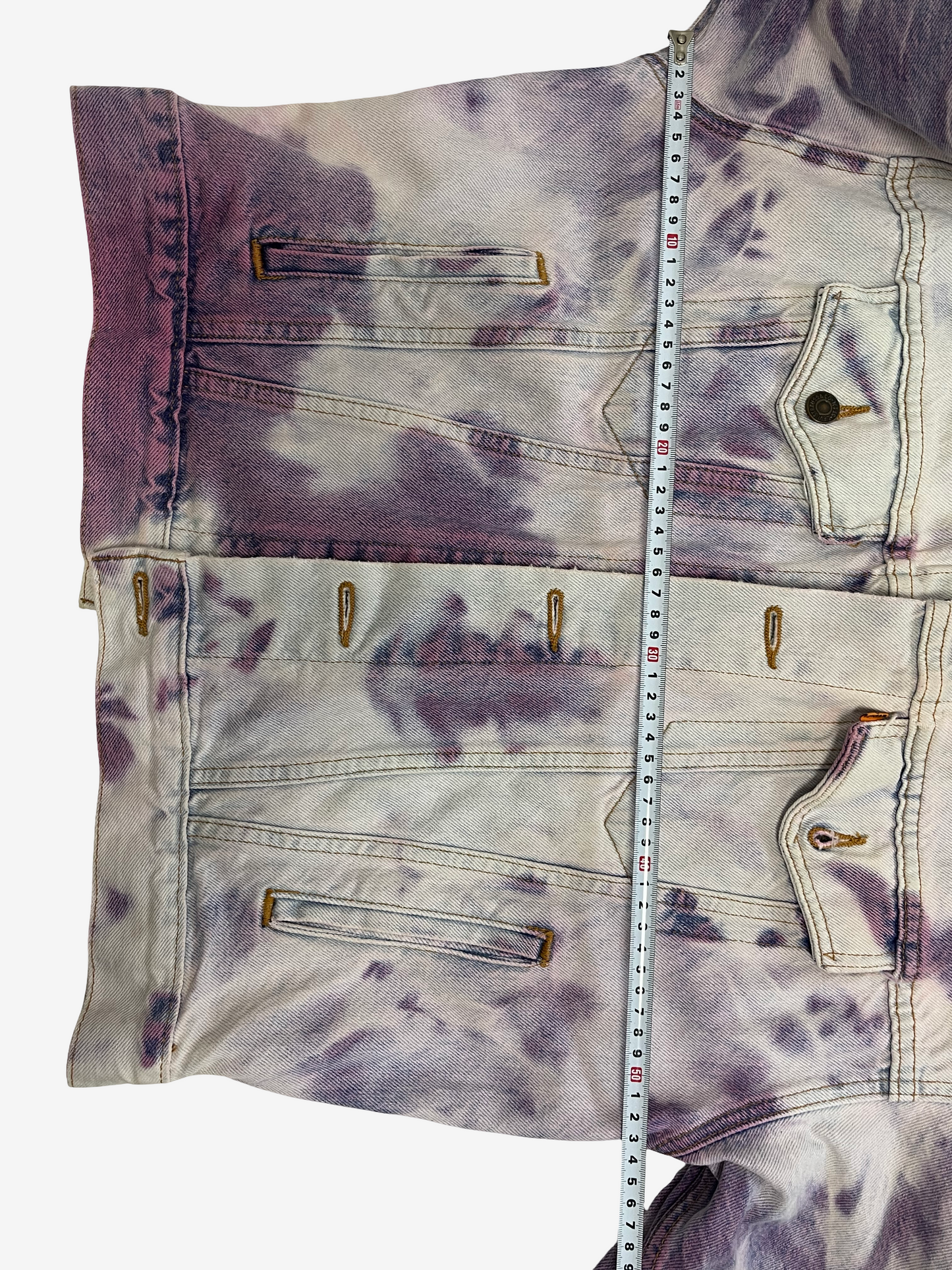 Vintage Levi's x COTE MER Purple Tie Dye Denim Jacket | Japanese Obi Kimono Remake | One of a Kind Wearable Art | L-XL
