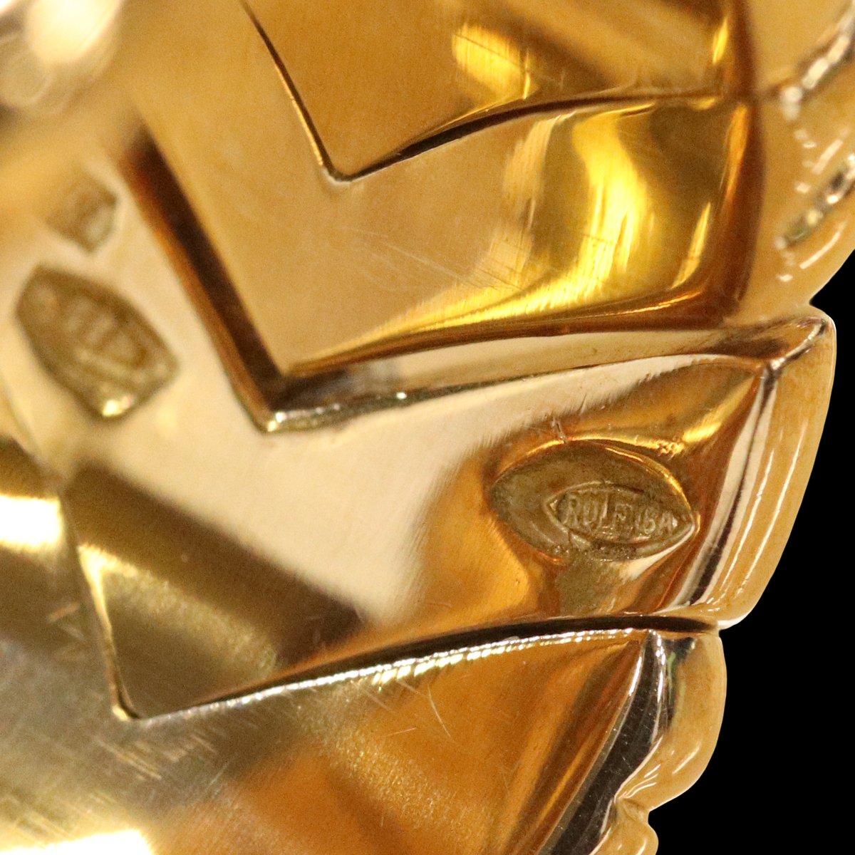 ROLEX Atelier-Made K18 Gold Openwork Crown Ring · 21g Diamond-Set Luxe Piece · Extremely Rare Vintage Ace Grade