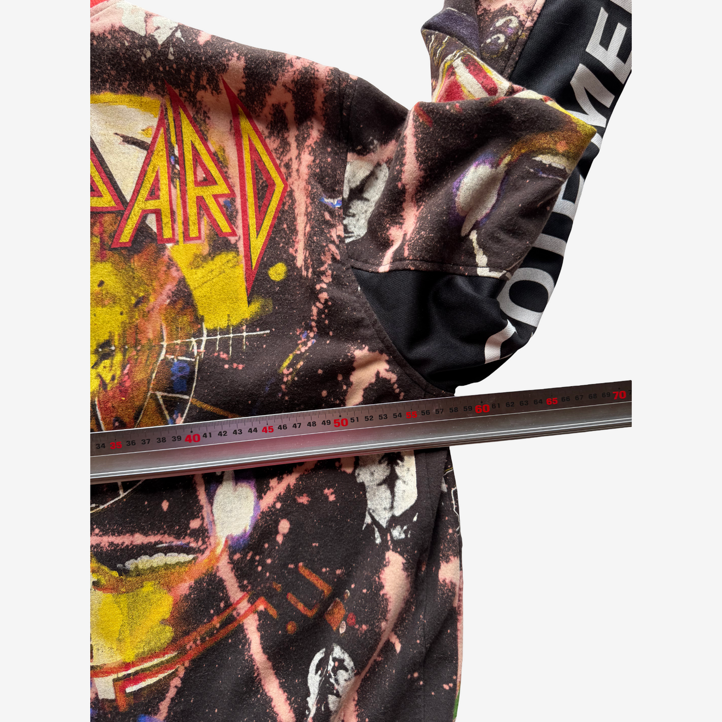 Japanese Reconstructed Rock COTÉ MER Def Leppard Band Tee Remake Bomber Jacket