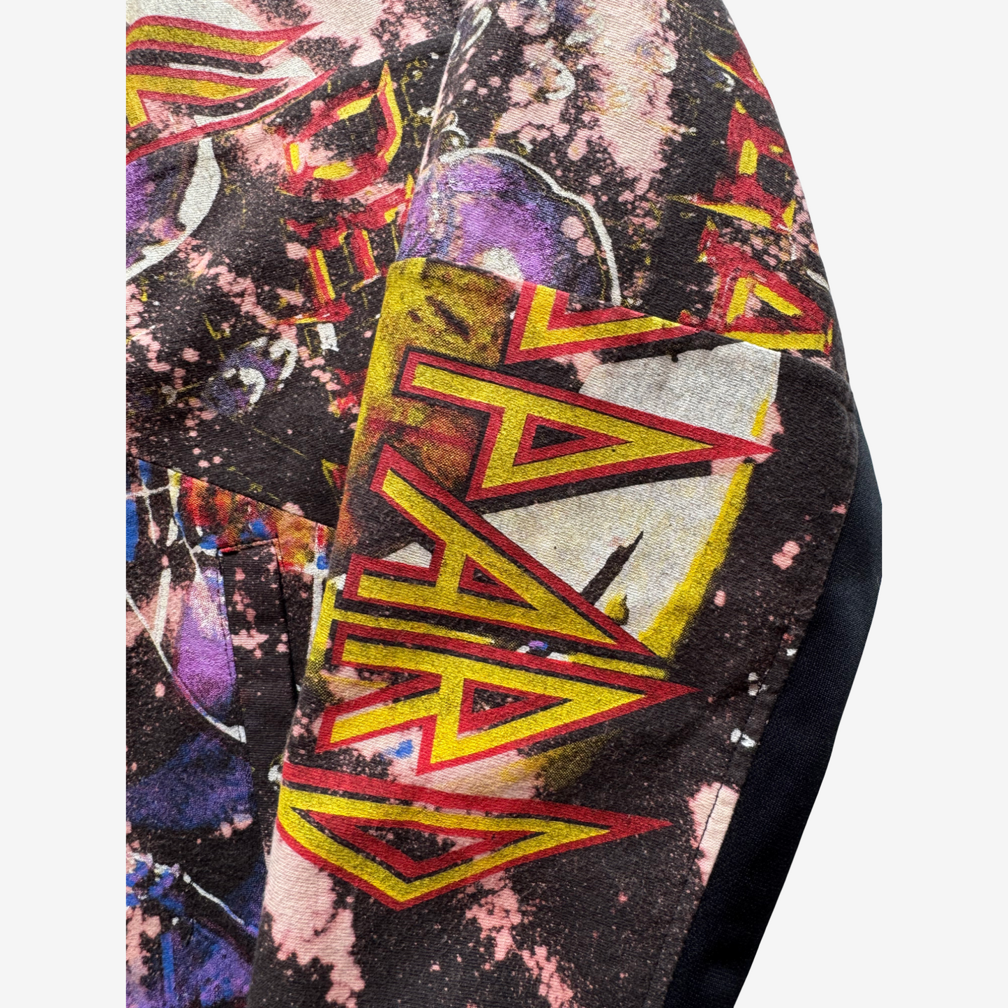 Japanese Reconstructed Rock COTÉ MER Def Leppard Band Tee Remake Bomber Jacket