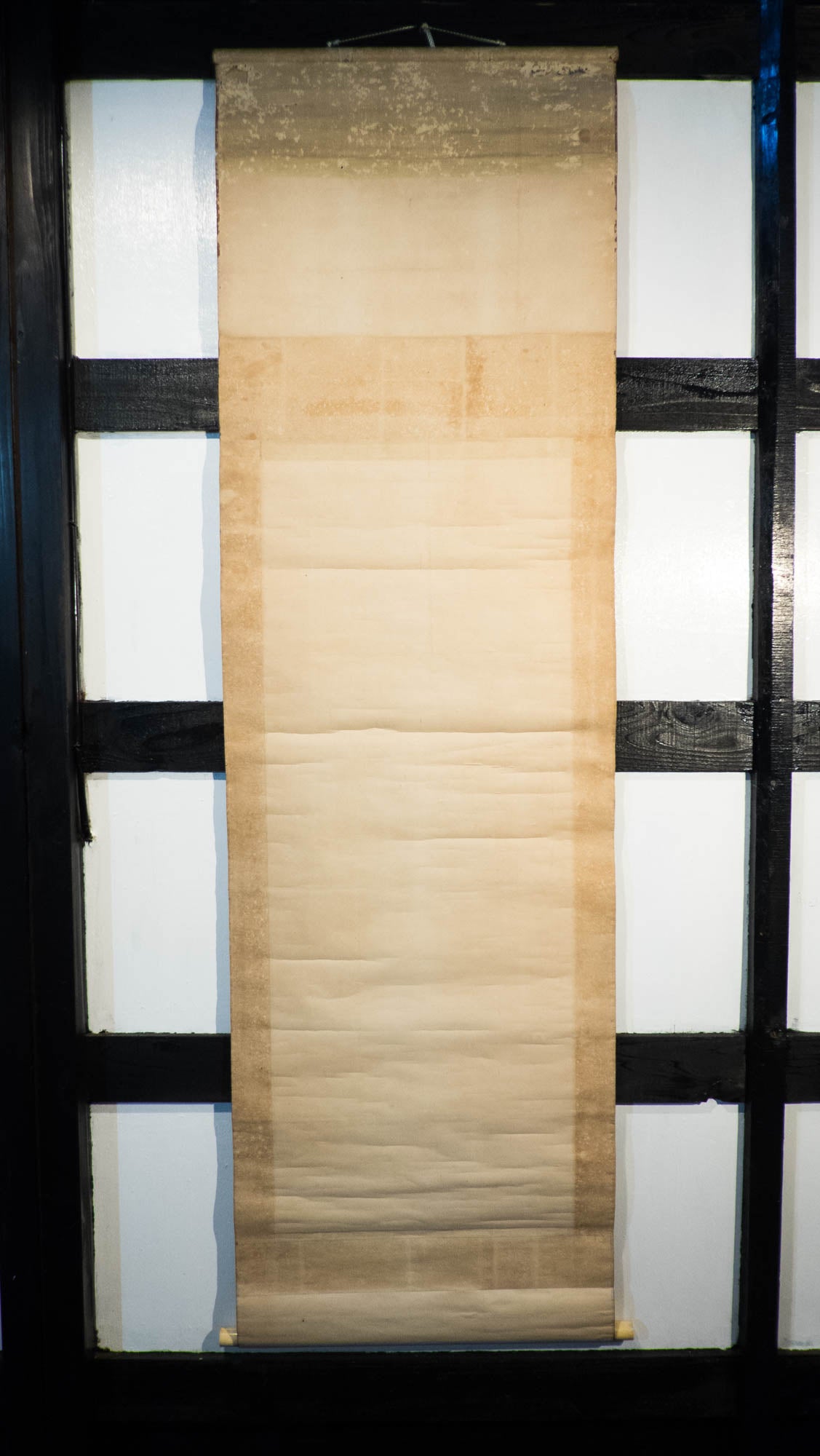 Vintage Japanese Ryu Dragon Hanging Scroll, Dragon Rising from Waves, Inscribed Sumi Ink Kakejiku, Wabi Sabi Wall Art