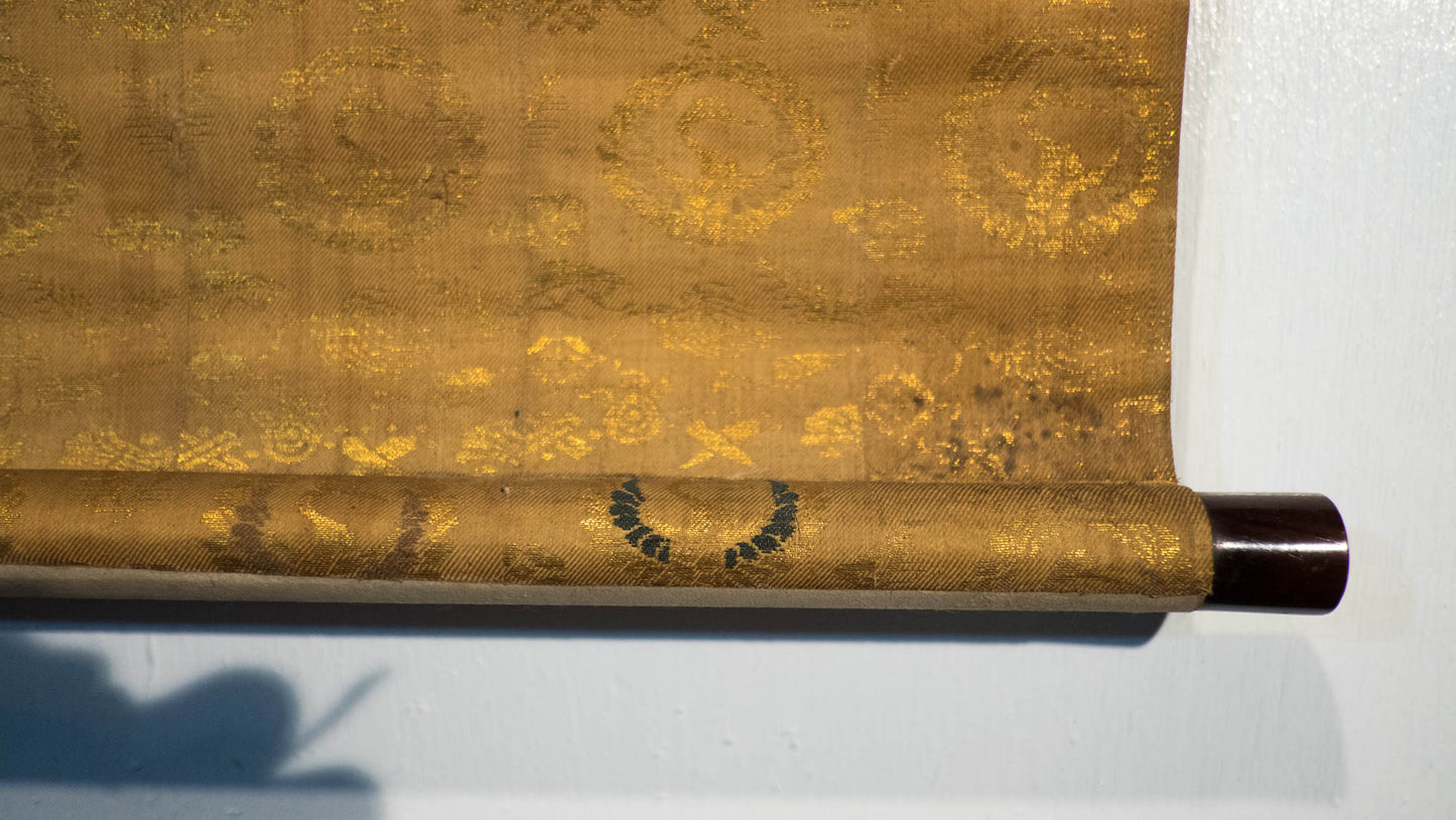 Antique Japanese Raigō Scroll – Amida Buddha Descending with Bodhisattvas – Pure Land Buddhist Hanging Scroll – Spiritual Art for Reflection & Peace