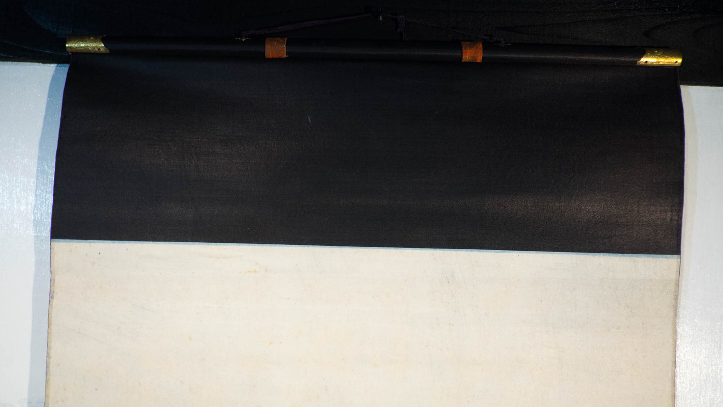 Vintage Japanese Jizō Bosatsu Hanging Scroll, Ksitigarbha Buddhist Silk Painting, Guardian of Children & Travelers, Kakejiku