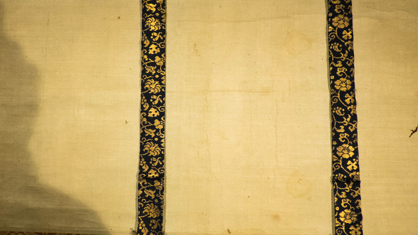 Antique SOGA SHOHAKU Style Japanese Ink Dragon Scroll | Edo-Meiji Sumi-e Zen Painting | Celestial Dragon Wall Art on Silk | Asian Meditation