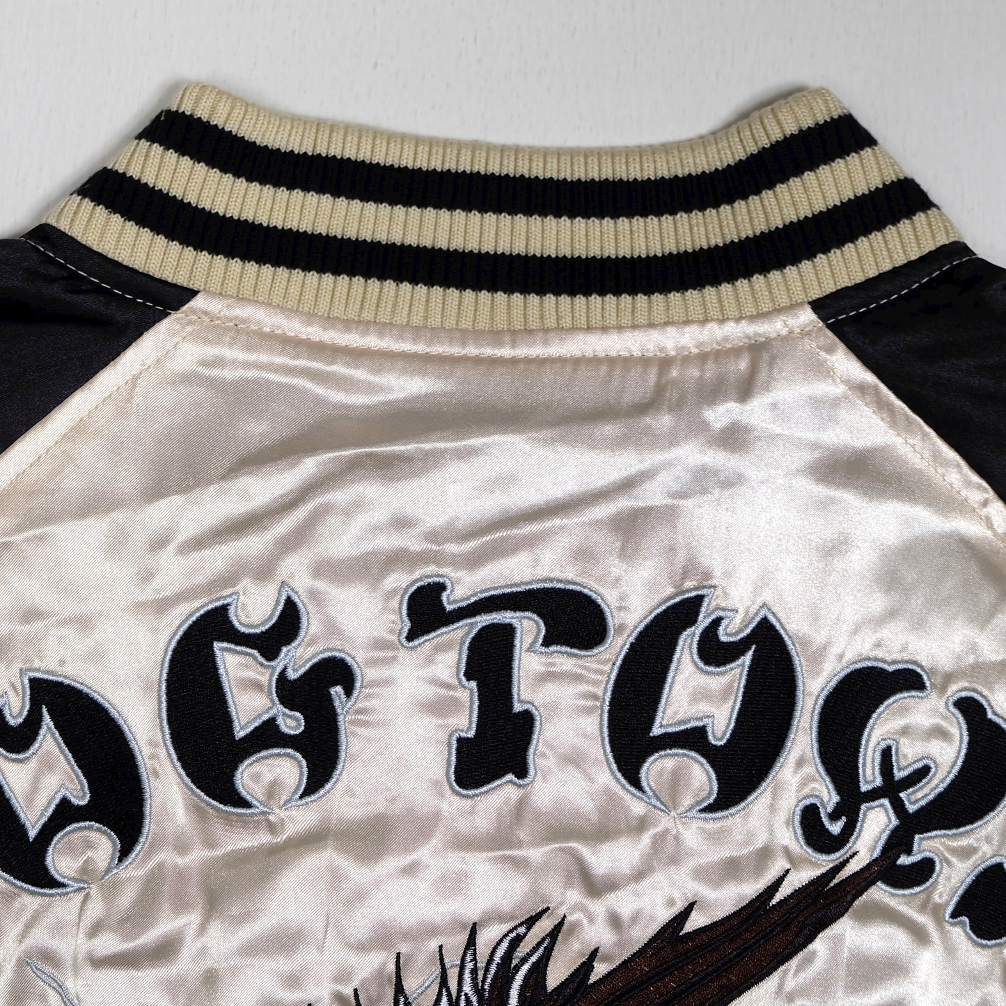 Dogtown Black Dragon Sukajan Jacket Size L | Japanese Embroidered Dragon Souvenir Bomber