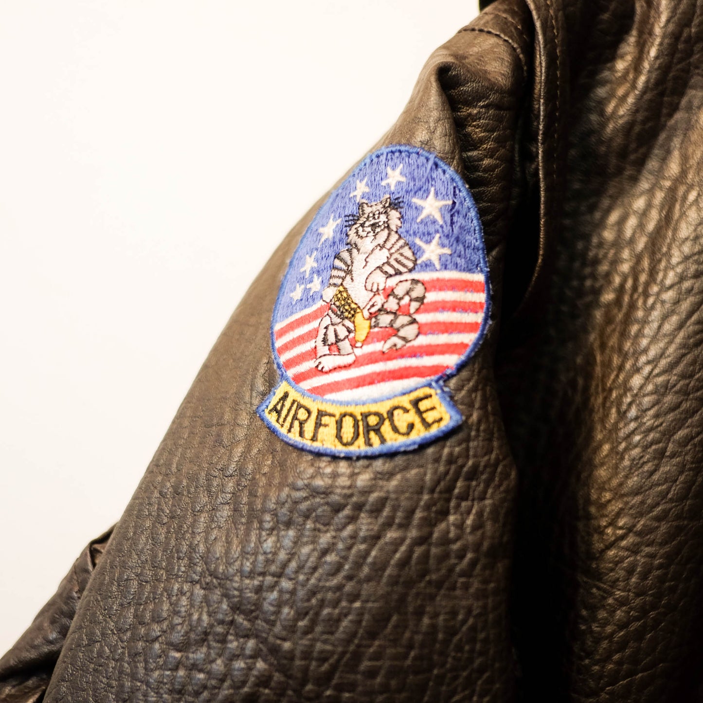 HOUSTON Kids Leather Flight Jacket Size M (3–4 Years) | Miniature Military Bomber Jacket