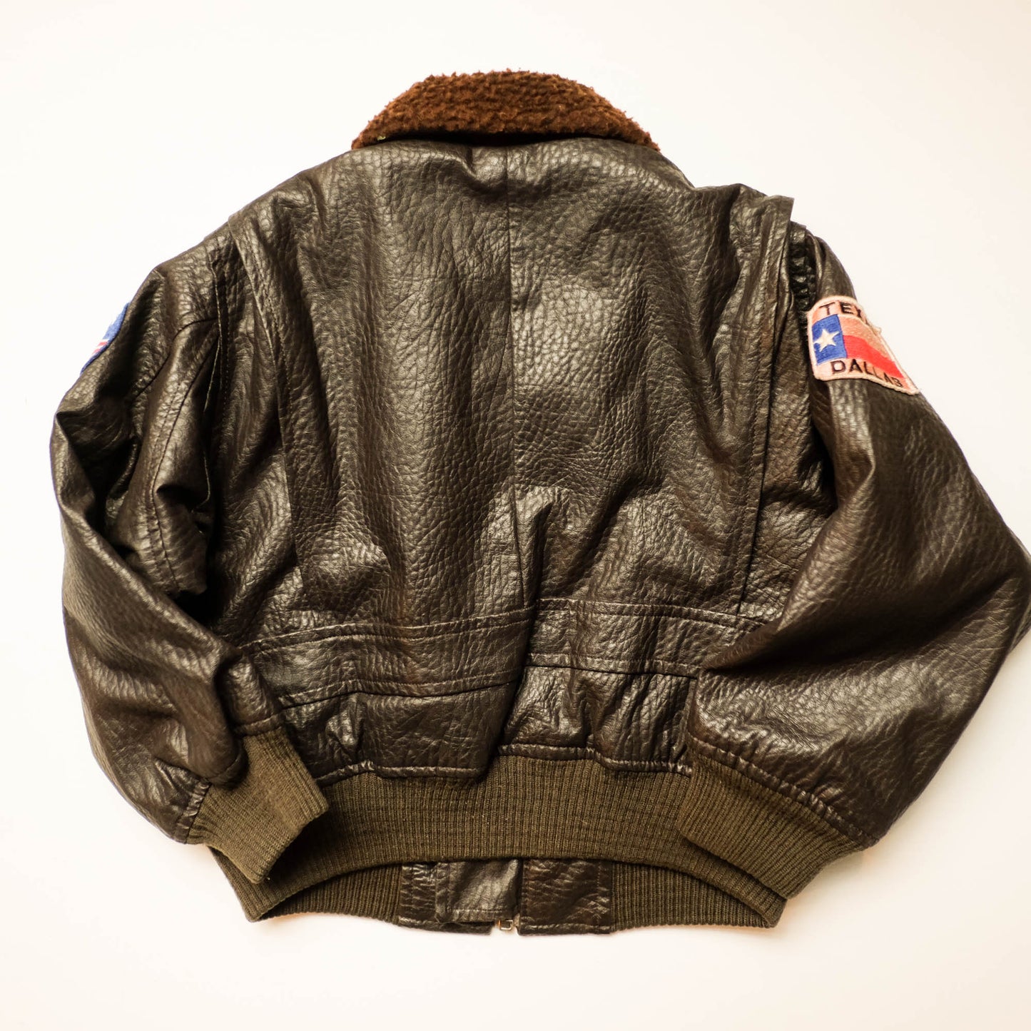 HOUSTON Kids Leather Flight Jacket Size M (3–4 Years) | Miniature Military Bomber Jacket