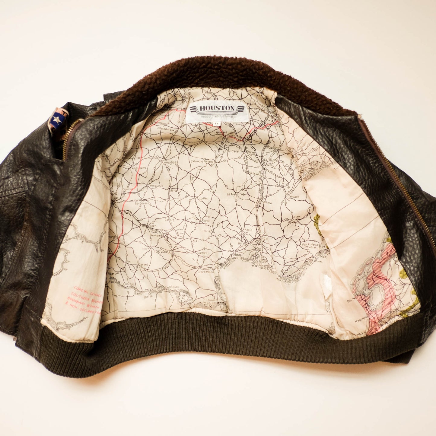 HOUSTON Kids Leather Flight Jacket Size M (3–4 Years) | Miniature Military Bomber Jacket