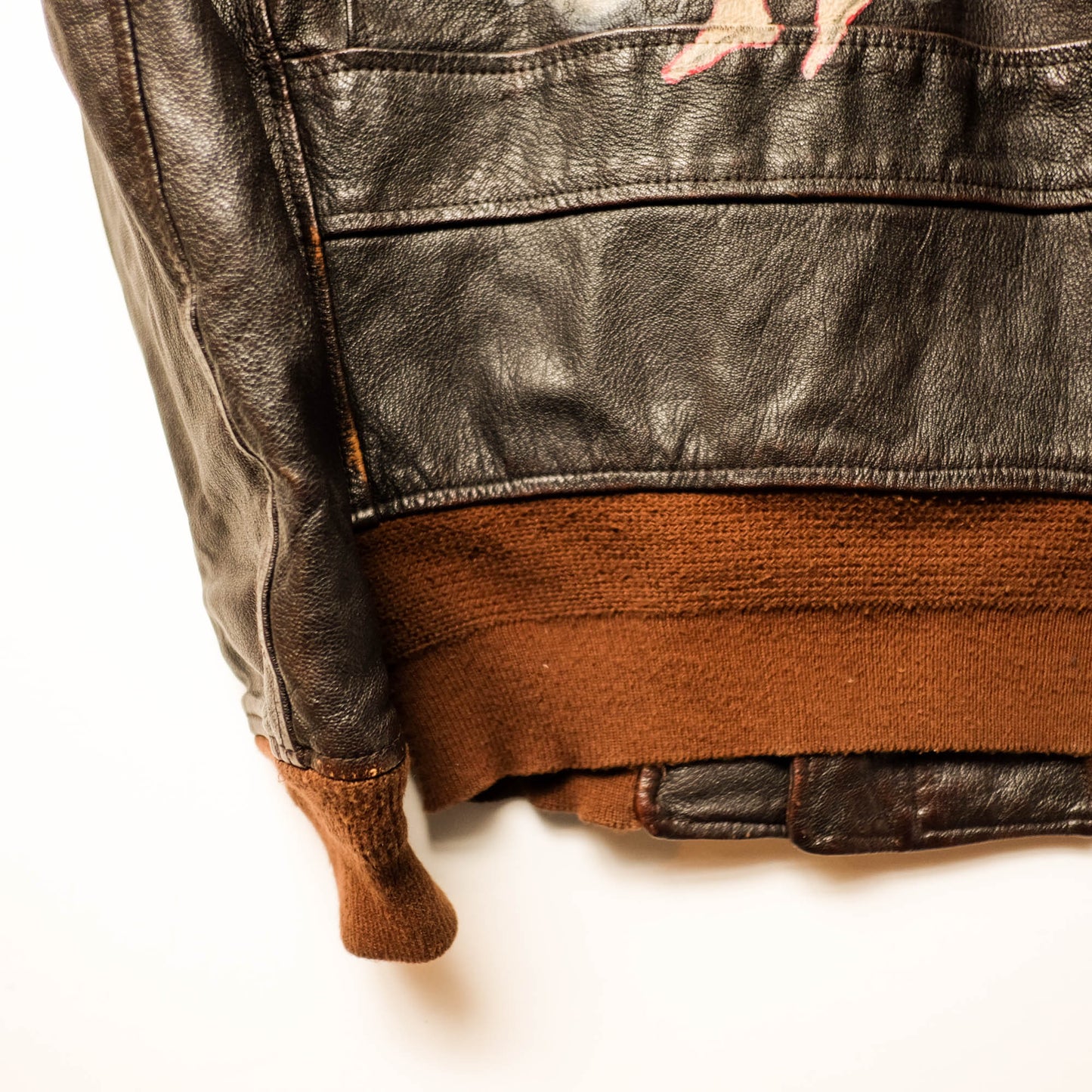 Vintage AVIREX Lonesome Angel Nose Art Leather Flight Jacket | U.S. Navy G-1 Style Bomber Jacket