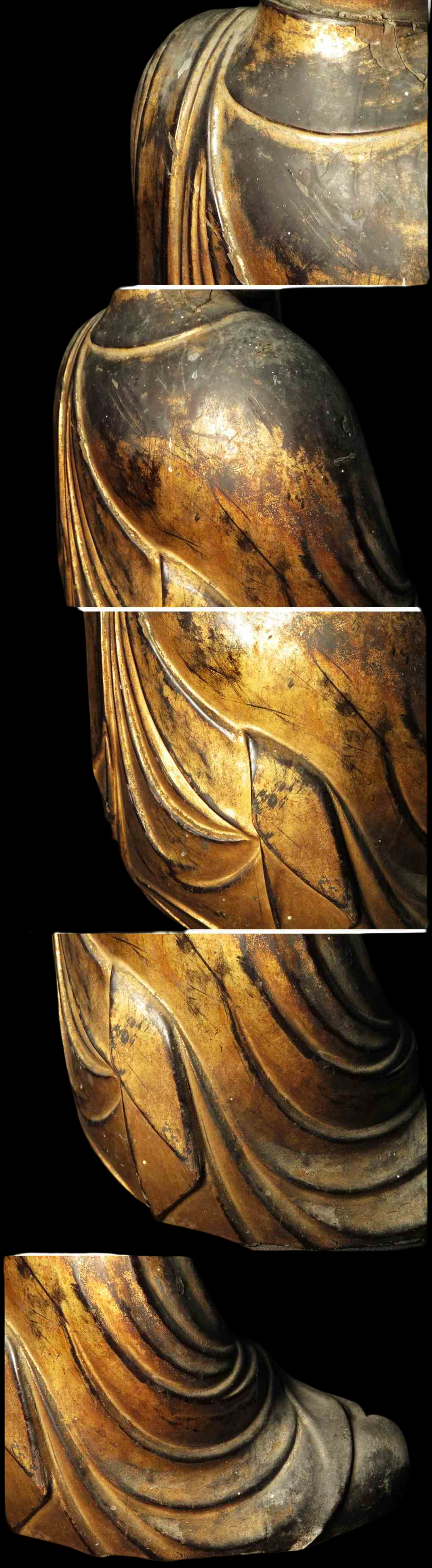 Early Edo Giltwood Seated Amida Nyorai (Amitabha) — Gyokugan Inlaid Eyes, 28cm Japanese Buddhist Sculpture