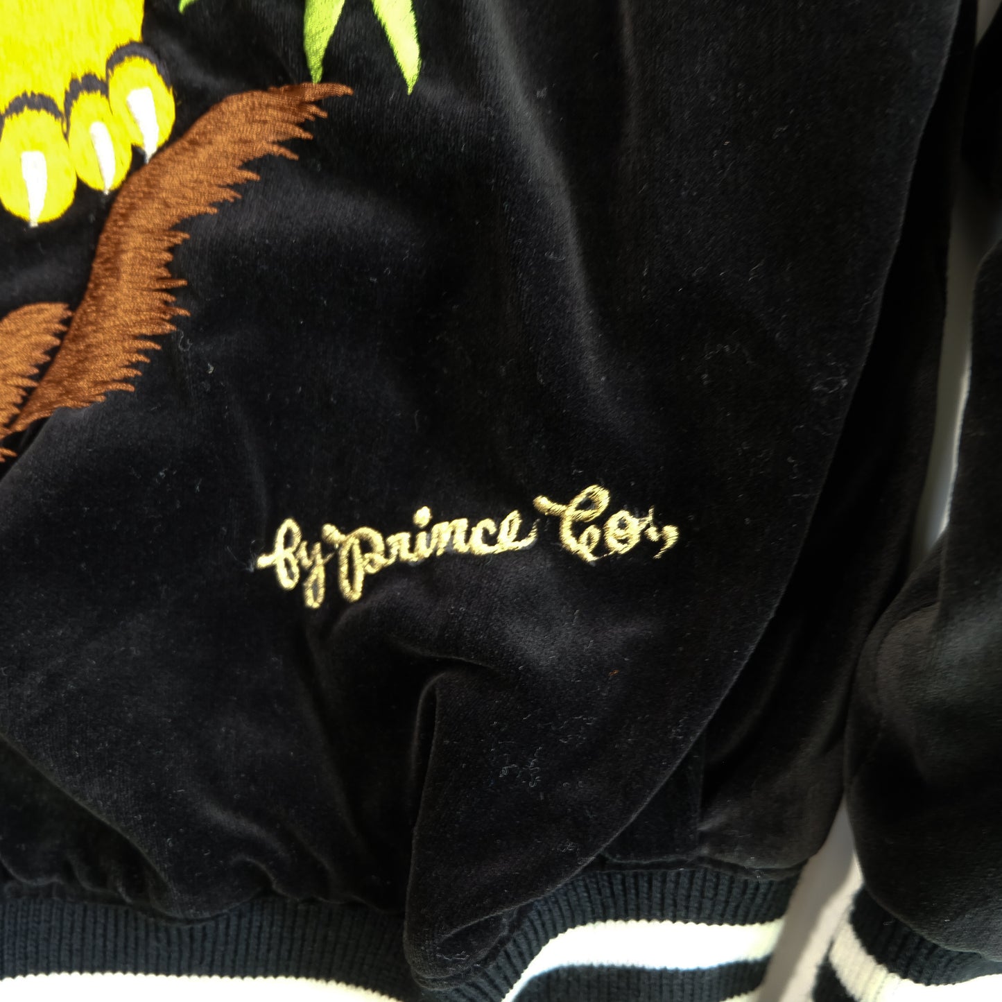 Prince Shokai Vintage Japanese Street Wear Fashion YOKOSUKA JUMPER Black Velvet Tiger Sukajan Bomber Yakuza Gangsta Y2K Souvenir Tour Jacket