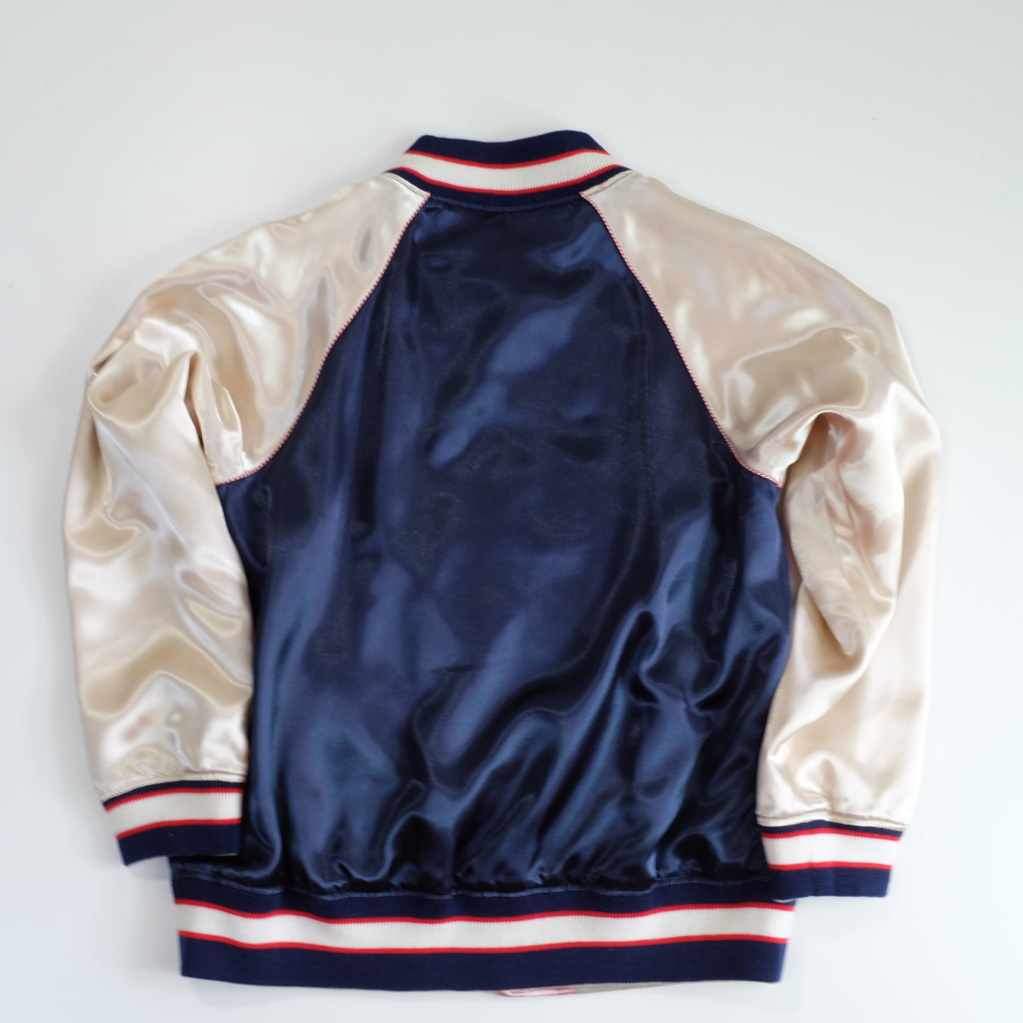 KAWAII Chic Cute Vintage Sukajan Souvenir Jacket France Moulin Rouge Poodle Embroidery Pink Satin Reversible Bomber Japan Souvenir Style S
