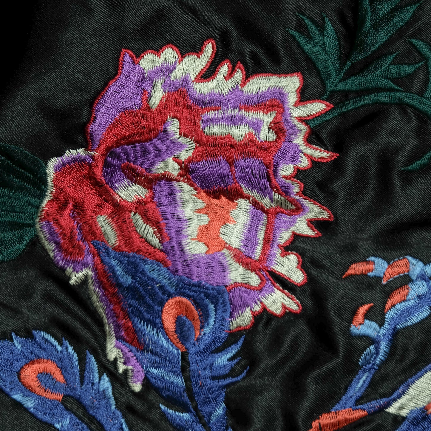 Cute Chic HOSHIHIME Vintage Japanese Japan Pheonix Phoenix Embroidered Yokosuka Jumper Bomber Sukajan Souvenir Jacket S