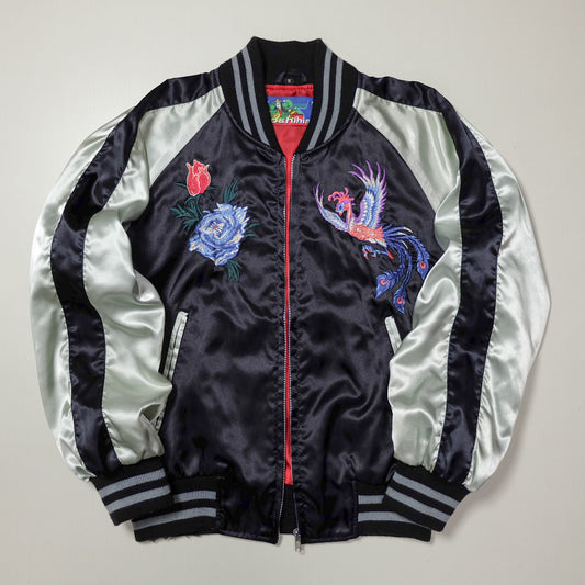 Cute Chic HOSHIHIME Vintage Japanese Japan Pheonix Phoenix Embroidered Yokosuka Jumper Bomber Sukajan Souvenir Jacket S