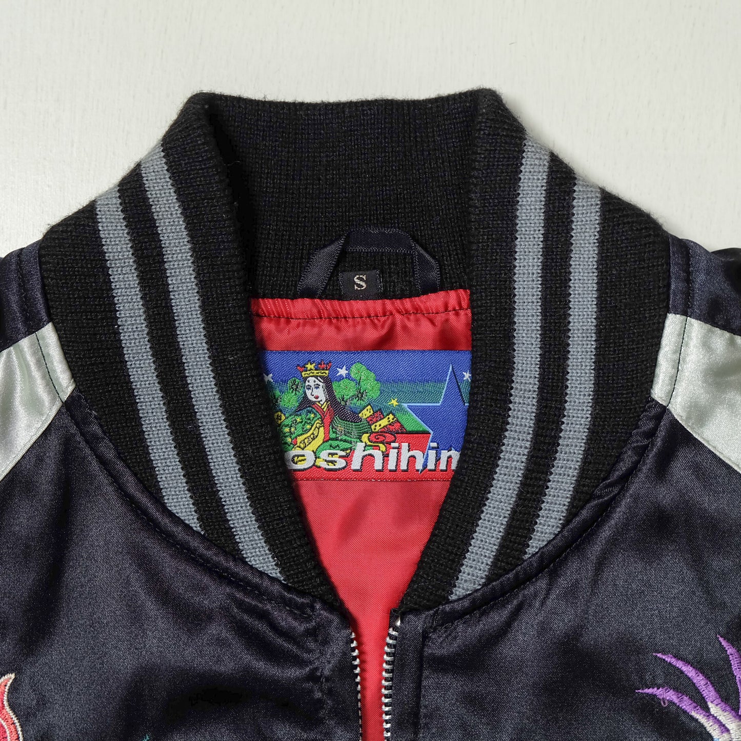 Cute Chic HOSHIHIME Vintage Japanese Japan Pheonix Phoenix Embroidered Yokosuka Jumper Bomber Sukajan Souvenir Jacket S