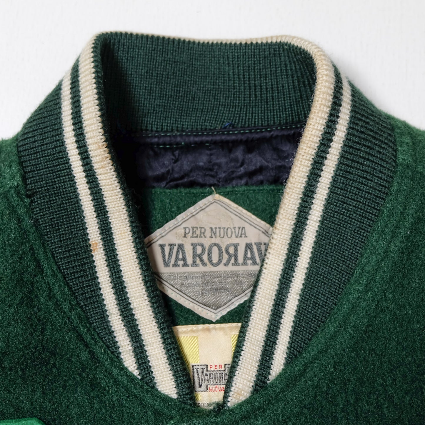Vintage Varsity Americana Amekaji VARONAV Per Nuova Letterman Stadium Jumper Sutajan Embroidered Bomber Jacket