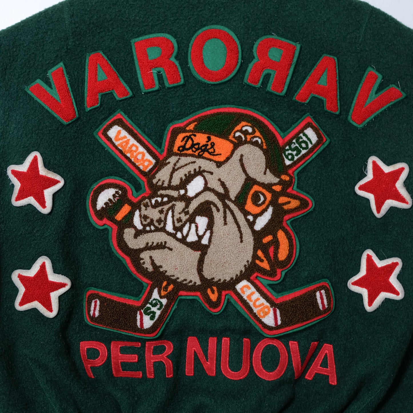 Vintage Varsity Americana Amekaji VARONAV Per Nuova Letterman Stadium Jumper Sutajan Embroidered Bomber Jacket