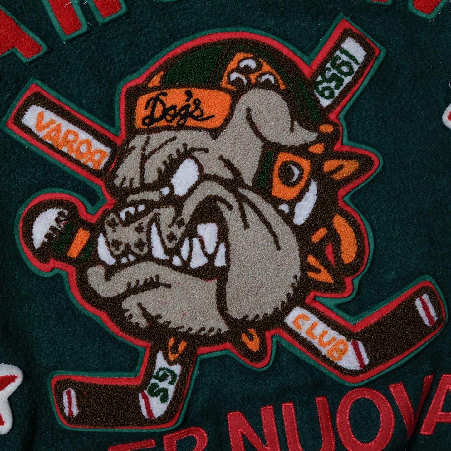Vintage Varsity Americana Amekaji VARONAV Per Nuova Letterman Stadium Jumper Sutajan Embroidered Bomber Jacket